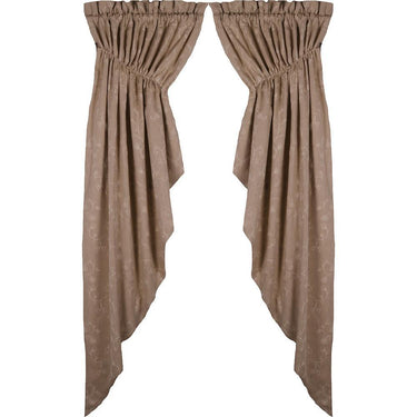 Taupe Candlewicking Taupe Gathered Swag Lined C6440038 - The Fox Decor